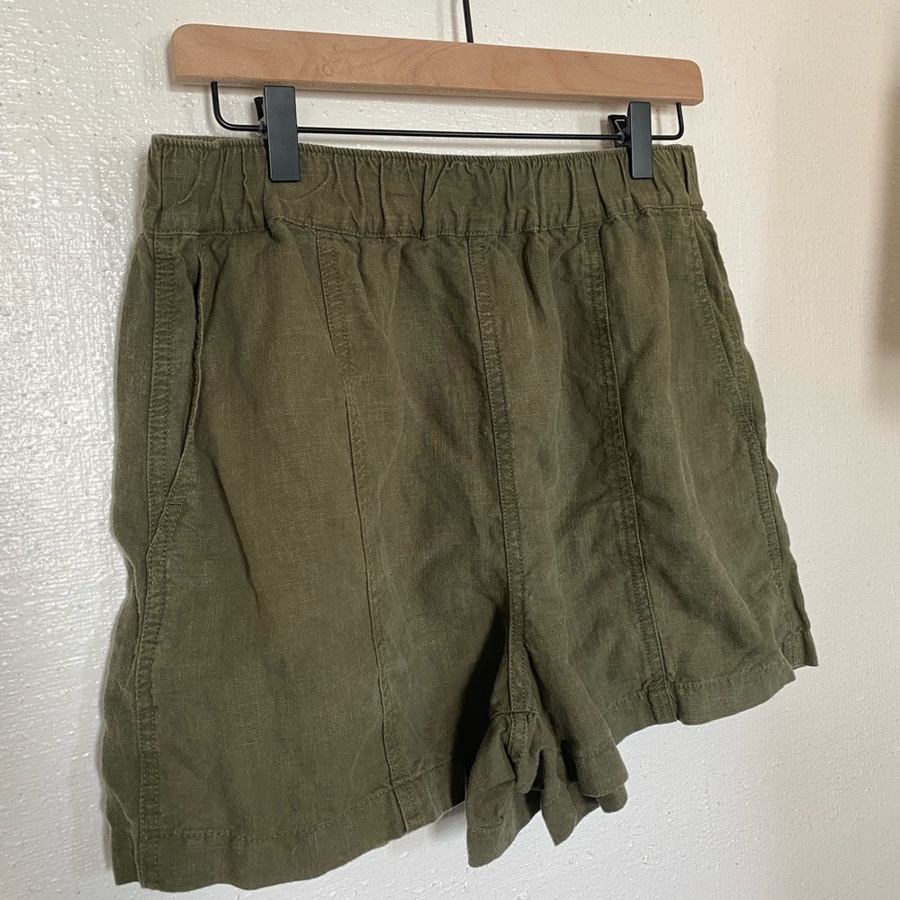 Madewell army green shorts